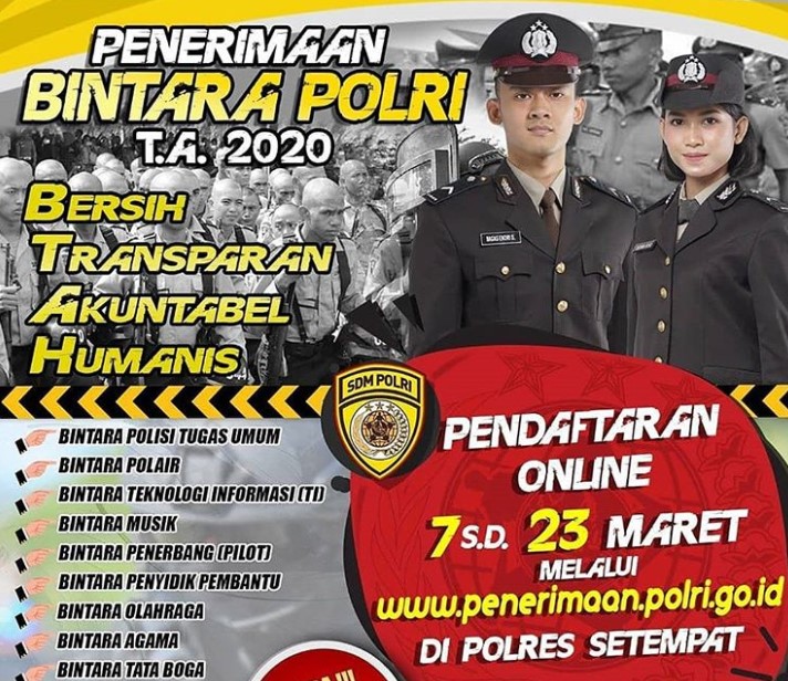 Pendaftaran Bintara Polri