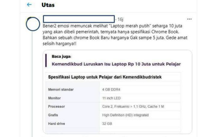 Harga laptop 10 jutaan Untuk Sekolah