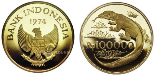 Uang Emas Seratus Ribuan