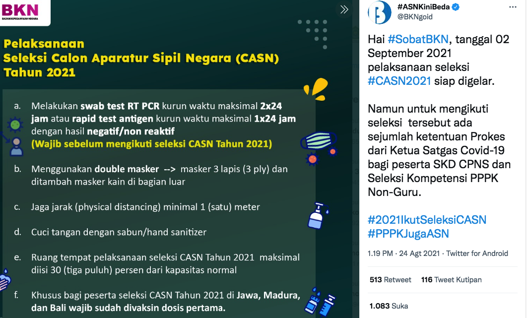 Vaksin, PCR antigen syarat SKD CPNS