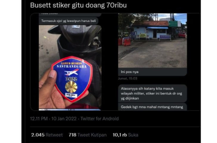 Stiker 70 ribu