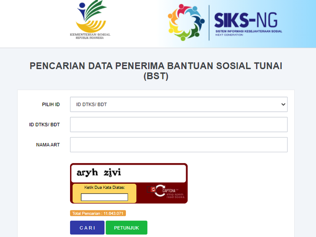 Aplikasi Cek bansos